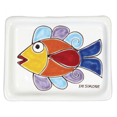Posacenere Folk pesce ceramiche de simone PC282FK-2 Posacenere Folk pesce ceramiche de simone PC282FK-2